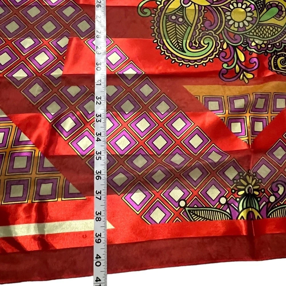 Unbranded‎ Floral Muti Geometric Paisley Square Scarf
